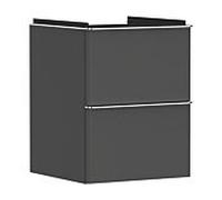 Hansgrohe Meuble sous-vasque Xelu Q 48x49,5x60,5 cm suspendu 2 tiroirs gris-chrome 54020000