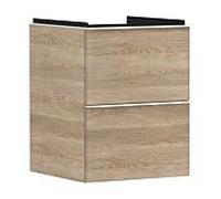 hansgrohe Xelu Q meuble sous-vasque 54021700 480x605x475mm, pour lave-mains , 2 tiroirs, chêne naturel, blanc mat