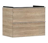 hansgrohe Xelu Q meuble sous-vasque 54029000 780x605x475mm, 2 tiroirs, chêne naturel, chromé