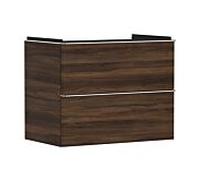 Hansgrohe Armoire sous-lavabo suspendue Xelu Q 78x49,5x60,5 cm 2 tiroirs Noyer/Chrome 54030000