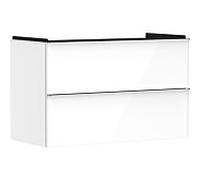 hansgrohe Xelu Q meuble sous-vasque 54031000 980x605x475mm, 2 tiroirs, blanc brillant, chromé