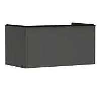 hansgrohe Xelu Q meuble sous-lavabo, 980x550, 1 tiroir, pour consoles avec vasque à poser, poli, 5, 54059670, Couleur: Meuble gris diamant mat/poignÃ©e noir mat