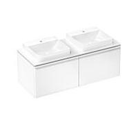 hansgrohe Xelu Q meuble sous-vasque 54066700 1360x485x550mm, 2 tiroirs, blanc brillant, blanc mat
