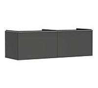 hansgrohe Xelu Q meuble sous-vasque 54071000 1560x485x550mm, 2 tiroirs, gris diamant mat, chromé