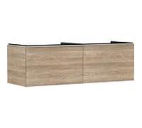 hansgrohe Xelu Q meuble sous-vasque 54072700 1560x485x550mm, 2 tiroirs, chêne naturel, blanc mat