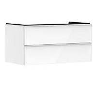 hansgrohe Xelu Q meuble sous-vasque 54078700 980x485x550mm, 2 tiroirs, blanc brillant, blanc mat