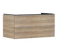 hansgrohe Xelu Q meuble sous-vasque 54080000 980x485x550mm, 2 tiroirs, chêne naturel, chromé