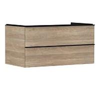 hansgrohe Xelu Q meuble sous-vasque 54080670 980x485x550mm, 2 tiroirs, chêne naturel, noir mat
