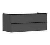 Hansgrohe Meuble sous-lavabo Xelu Q 1180x550 2 tiroirs Gris diamant mat poignée noir mat 54083670
