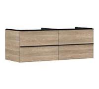 Hansgrohe Meuble sous-lavabo Xelu Q 1360x550, 4 tiroirs, sans découpe pour siphon – chêne naturel