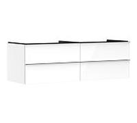 Hansgrohe Meuble sous-lavabo Xelu Q 1560×550 mm pour vasques à poser, 4 tiroirs, blanc brillant