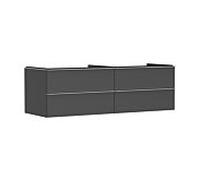 Hansgrohe Meuble sous-lavabo Xelu Q 1560x550, 4 tiroirs, pour vasques à poser, gris diamant mat