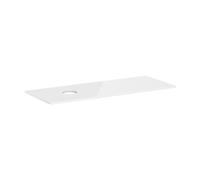 Hansgrohe Plan de toilette Xelu Q 1360 x 550 mm, découpe ronde à gauche, blanc brillant 54116050