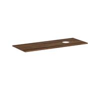 hansgrohe Xelu Q console 54117630 1360 x 550 mm, découpe à droite, vasque à poser sans trou pour robinetterie, noyer foncé