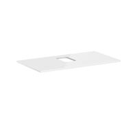 hansgrohe Xelu Q Console avec découpe au centre, 980x550, pour vasque à poser, avec trou pour robinet, 54121050, Couleur: Blanc brillant