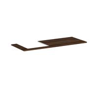 Hansgrohe Plan de travail suspendu Xelu Q 136 x 55 cm découpe à gauche Noyer 54097630