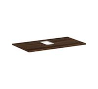 hansgrohe Xelu Q Console avec découpe au centre, 980x550, pour vasque à poser, avec trou pour robinet, 54121630, Couleur: Noyer Foncé Foncé