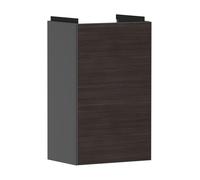hansgrohe Xevolos E Armoire sous lavabo, 1 porte, charnières à gauche, 340x245x555mm, pour lave-mains, 54168730, Couleur: Corps gris ardoise mat, façade chêne foncé