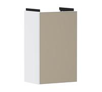 hansgrohe Xevolos E Armoire sous lavabo, 1 porte, charnières à gauche, 340x245x555mm, pour lave-mains, 54166390, Couleur: corps blanc mat, façade bronze structuré