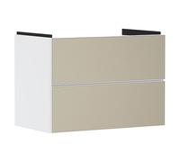 Hansgrohe Xevolos E Armoire sous lavabo, 2 tiroirs, SoftClose, 780x475x555mm, pour lavabo, 54178390, Couleur: Corps Blanc Mat, façade Bronze structuré