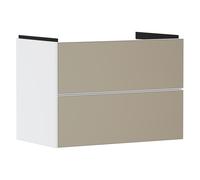 hansgrohe Xevolos E Armoire sous lavabo, 2 tiroirs, SoftClose, 780x475x555mm, pour lavabo, 54178390, Couleur: corps blanc mat, façade bronze structuré