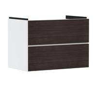 hansgrohe Xevolos E Armoire sous lavabo, 2 tiroirs, SoftClose, 780x475x555mm, pour lavabo, 54178730, Couleur: corps blanc mat, façade chêne foncé