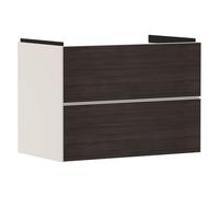 hansgrohe Xevolos E Armoire sous lavabo, 2 tiroirs, SoftClose, 780x475x555mm, pour lavabo, 54179730, Couleur: Corps beige sable mat, façade chêne foncé
