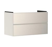 Hansgrohe Xevolos E Armoire sous lavabo, 2 tiroirs, SoftClose, 980x475x555mm, pour lavabo, 54182790, Couleur: Corps Beige Sable Mat, façade Beige Sable métallisé