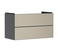 Hansgrohe Xevolos E Armoire sous lavabo, 2 tiroirs, SoftClose, 980x475x555mm, pour lavabo, 54183390, Couleur: Corps Gris Ardoise Mat, façade Bronze structuré