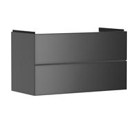 Hansgrohe Xevolos E Armoire sous lavabo, 2 tiroirs, SoftClose, 980x475x555mm, pour lavabo, 54183770, Couleur: Corps Gris Ardoise Mat, façade Gris Ardoise métallique
