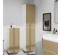 hansgrohe Xevolos E Armoire haute, charnière de porte à gauche, 400x360x1760mm, 54218390, Couleur: corps blanc mat, façade bronze structuré