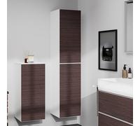 hansgrohe Xevolos E Armoire haute, charnière de porte à droite, 400x360x1760mm, 54221730, Couleur: corps blanc mat, façade chêne foncé