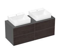 Hansgrohe – Comptoir pour lavabo Xevolos E 137×55 cm 2 découpes gris ardoise mat
