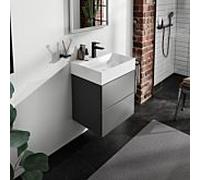 hansgrohe Xevolos E lavabo, sans trop-plein, 600x480mm, SmartClean, non poli, avec garniture de vidage, 61092450, Exécution: 1 trou de robinet