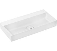 hansgrohe Xevolos E lavabo à poser, sans trop-plein, poli, SmartClean, 1000x480mm, avec vidage, blanc, 61103450, Exécution: sans trou de robinet