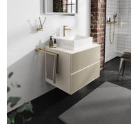 hansgrohe Xevolos E Meuble sous-lavabo, 2 tiroirs, 1 découpe au centre, 780x550x555mm, pour plan de toilette à poser, 54188390