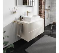 hansgrohe Xevolos E Meuble bas pour plan de toilette, 2 tiroirs, 54191790,
