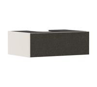 hansgrohe Xevolos E meuble sous lavabo, 1 tiroir, 1 découpe au centre, 780x550x275mm, pour console avec vasque à poser, 54311660, Couleur: Corps beige sable mat, façade textile gris foncé
