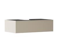 hansgrohe Xevolos E meuble sous lavabo, 1 tiroir, 1 découpe au centre, 980x550x275mm, pour console avec vasque à poser, 54314390, Couleur: Corps beige sable mat, façade bronze structuré
