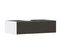 hansgrohe Xevolos E meuble sous lavabo, 1 tiroir, 1 découpe au centre, 980x550x275mm, pour console avec vasque à poser, 54313660, Couleur: Corps blanc mat, façade textile gris foncé