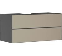 hansgrohe Xevolos E Meuble sous-lavabo, 2 tiroirs, 1 découpe au centre, 1180x550x555mm, pour plan de toilette à poser, 54195390
