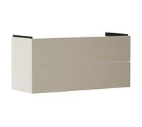 hansgrohe Xevolos E Meuble sous-lavabo, 2 tiroirs, SoftClose, 1180x475x555mm, pour lavabo, 54185390, Couleur: Corps beige sable mat, façade bronze structuré