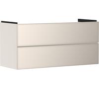 hansgrohe Xevolos E Meuble sous-lavabo, 2 tiroirs, SoftClose, 1180x475x555mm, pour lavabo, 54185790, Couleur: Corps beige sable mat, façade beige sable métallisé