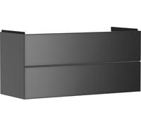 hansgrohe Xevolos E Meuble sous-lavabo, 2 tiroirs, SoftClose, 1180x475x555mm, pour lavabo, 54186770, Couleur: corps gris ardoise mat, façade gris ardoise métallique