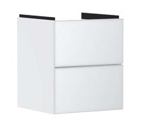 hansgrohe Xevolos E Meuble sous-lavabo, 2 tiroirs, SoftClose, 480x475x555mm, pour lave-mains, 54172320, Couleur: corps blanc mat, façade blanc métallisé