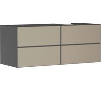 hansgrohe Xevolos E Meuble sous-lavabo, 4 tiroirs, 1 découpe à droite, 1370x550x555mm, pour console avec vasque à poser à droite, 54241390