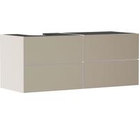 hansgrohe Xevolos E Meuble sous-lavabo, 4 tiroirs, 1 découpe à gauche, 1370x550x555mm, pour console avec vasque à poser à gauche, 54237390