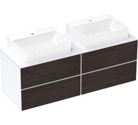 hansgrohe Xevolos E Meuble sous-lavabo, 4 tiroirs, 2 découpes, 1570x550x555mm, pour plan de toilette avec 2 vasques à poser, 54199730
