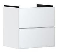 hansgrohe Xevolos E meuble sous-vasque 54175320 580x555x475mm, 2 tiroirs, blanc mat, blanc métallique