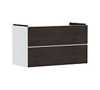 hansgrohe Xevolos E meuble sous-vasque 54181730 980x555x475mm, 2 tiroirs, blanc mat, chêne foncé